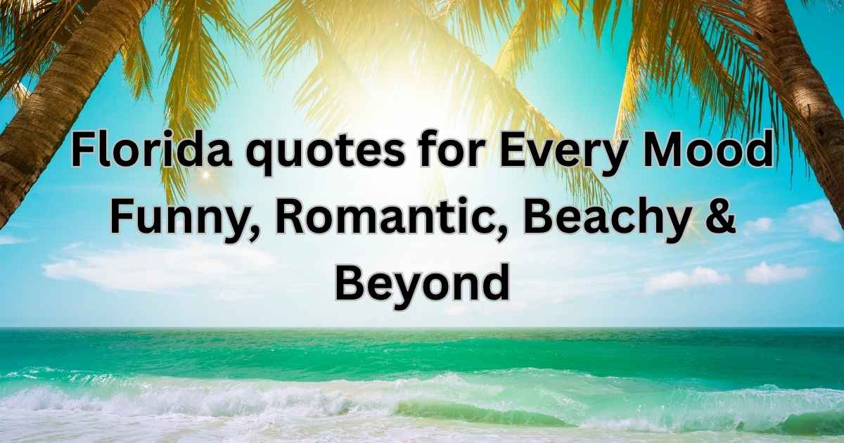 Florida quotes for Every Mood Funny, Romantic, Beachy & Beyond