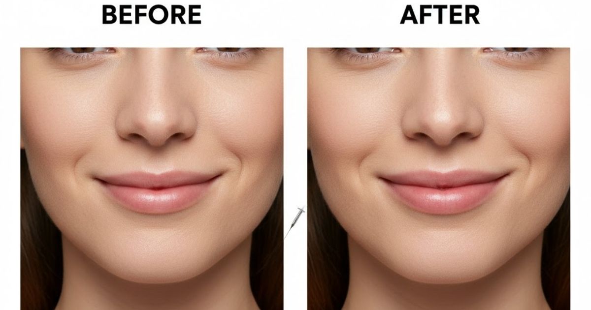 Lip Flip Before and After